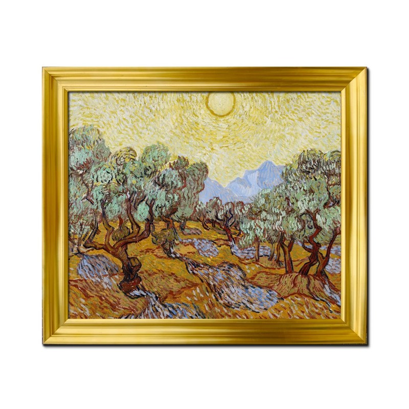 Framed Art Decor Van Gogh Olive Trees Landscape Oil Painting Printed On Canvas