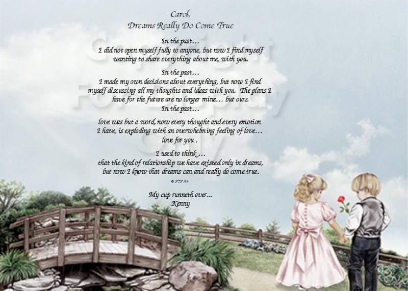 Love, Dreams Really Do Come True Personalized Gift Print Love Marriage 1219