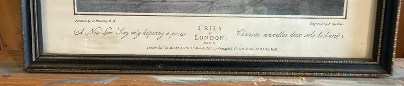 Set of 3 Framed Cries of London Prints After Francis Wheatley — Georgian Street gallery