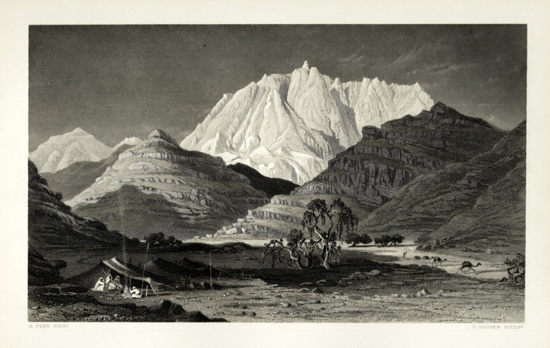 WADY MAGHARA SINAI- PALESTINE- ISRAEL Antique Engraving
