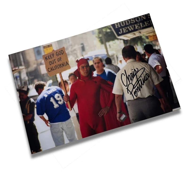 Chris Pontius Autographed Poster Keep God Out Of California Jackass Sean Cliver