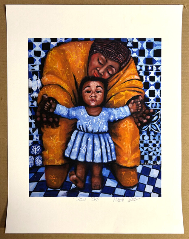 First Step by Michele Wood Pencil Signed Limited Edition Art Giclee Print 22x17