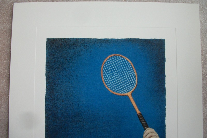 Will Bullas LE Print "tennis, anyone..? No. 248/1000 Ape Playing Tennis Print gallery