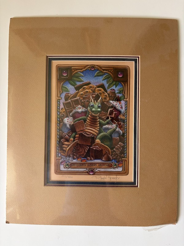 "Chocolate Lovers Delight", Randal Spangler Signed 195/500, Triple Matted