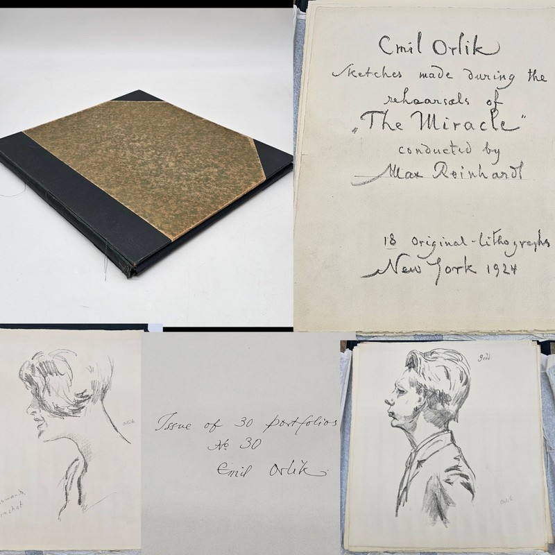 Emil Orlik - The Miracle By Max Reinhardt - 18 Signed Lithographs - Only 30 Made