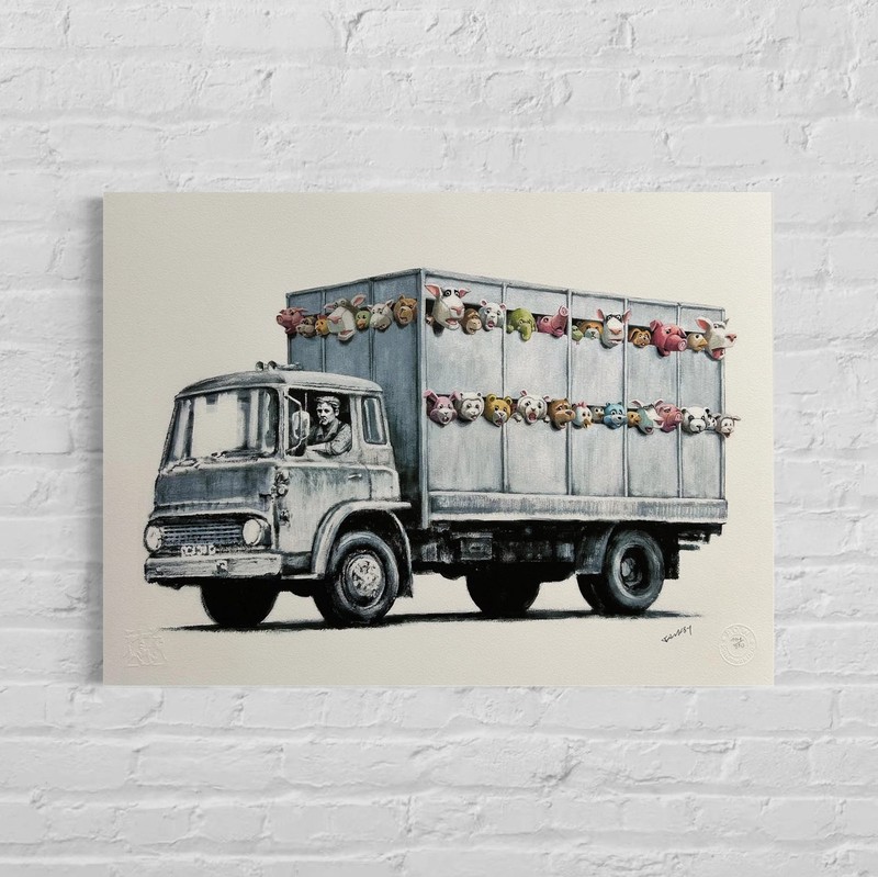 Banksy Sirens of the Lambs Lithograph on Arches 300gsm 16.5x23in (42×59 cm)