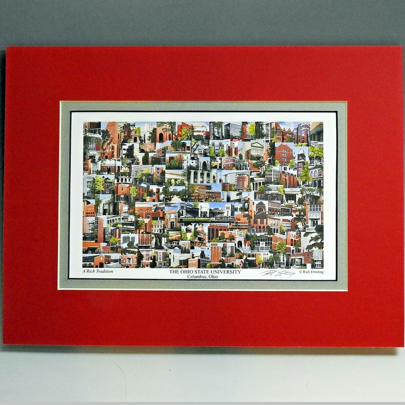 The Ohio State University, multiple sizes 9×12″,12×16″ campus photo collage gift