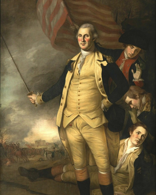 Revolutionary War Art – George Washington Battle of Princeton vintage art print