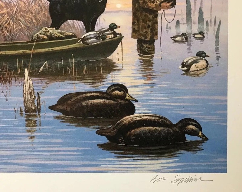 Bob Sopchick “A Late Start” Signed Print 1991 Green-Winged Teal Ducks Unlimited gallery