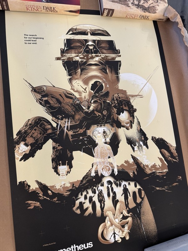 MONDO PROMETHEUS VARIANT SCREEN PRINT POSTER #121/200 BY MARTIN ANSIN Rare