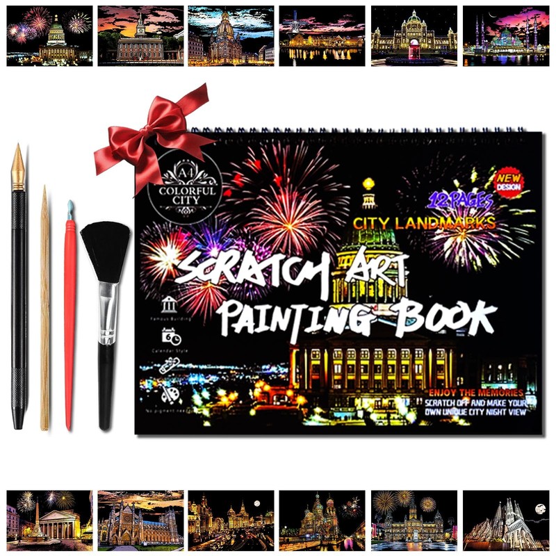 Scratch Art Book for Adults,Scratch Painting Foil for Adults，Scratch and Sket…