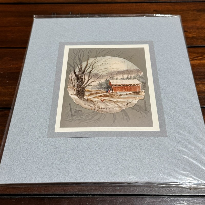 Ed Gifford Photographic Imagery The Moonlight Snow on Redbird Lane Signed 8x10 gallery