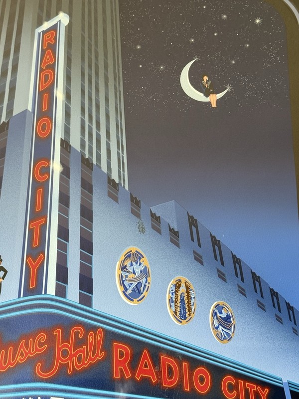 MELANIE TAYLOR KENT VINTAGE RADIO CITY MUSIC HALL ART DECO DANCE SERIGRAPH 1989 gallery