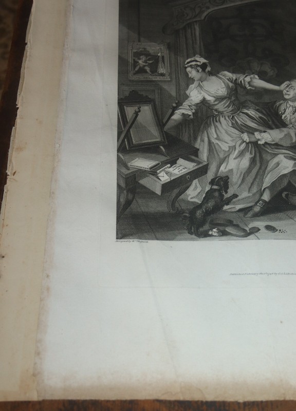 1798 After William Hogarth Engraving BEFORE & AFTER (sex) 17" X 23" gallery