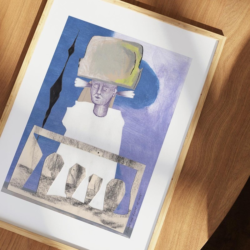 Woman on the Balcony — Limited Edition A4 Fine Art Print