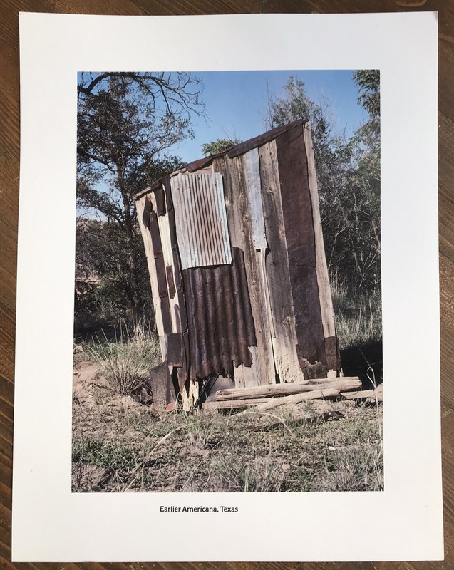 Outhouse Print Earlier Americana Texas 14 1/4″ by 11″ Vintage Print