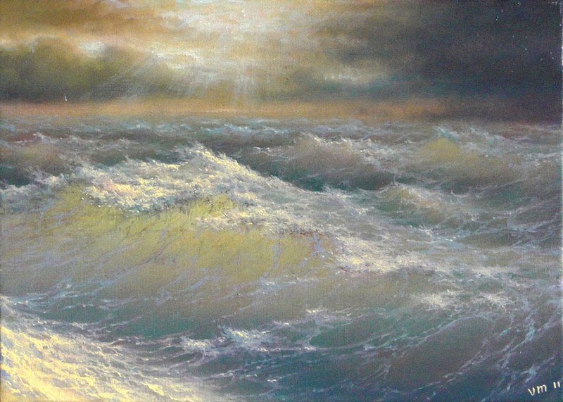 12 – 5″x7″ CANVAS GICLEE ART PRINT SEASCAPE Wave Ocean Storm Nautical Museum