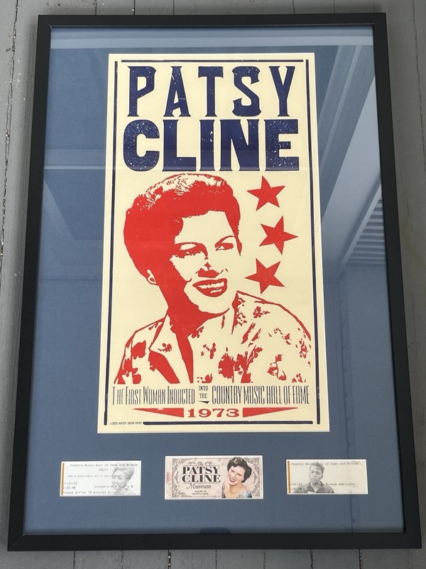 Framed 31 1/2″ X 21 1/2″ Hatch Poster Patsy Cline 1973 1st Woman Inducted In HOF