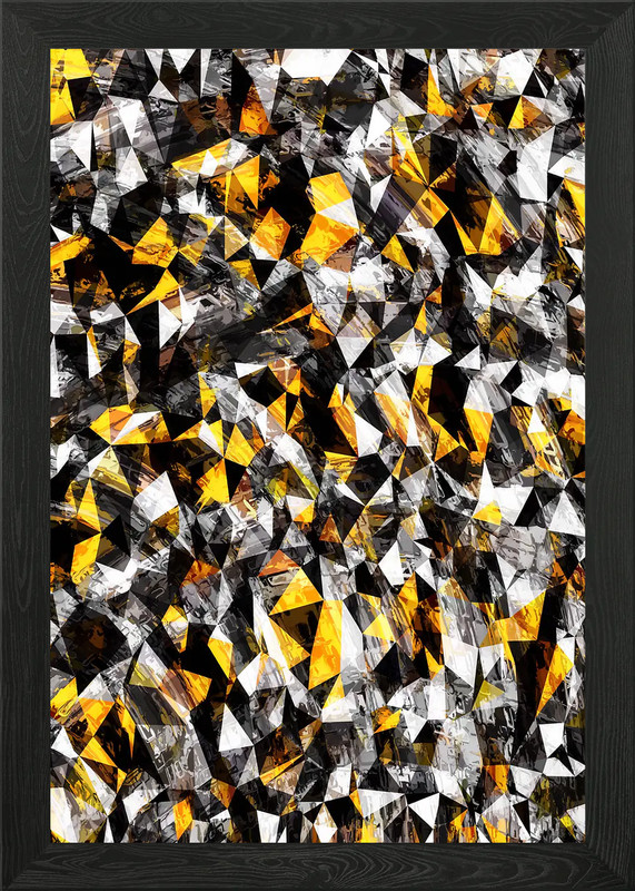 geometric triangle pattern Framed Wall Art Poster Canvas Print Picture