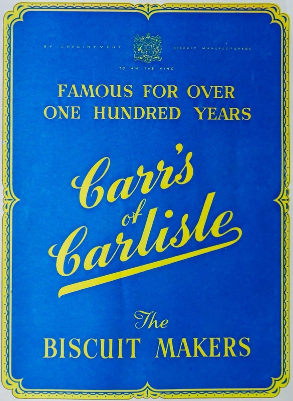 Advertisement Illustration CARR’S OF CARLISLE – THE BISCUIT MAKERS c1951