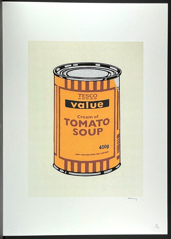 BANKSY * Tesco Value Soup Can * 70 X 50 Cm * Lithograph * Limited # 42/150
