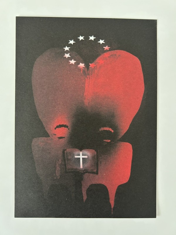 Robert Del Naja 3D Jihad Pictures on Walls (POW) Postcard 2008. Massive attack