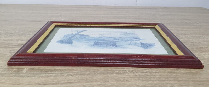Donald Ayres Vintage Countryside Realism Artwork 9.5 in x 7.5 in gallery