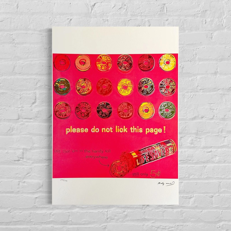Andy Warhol Lifesaver Lithograph on Arches 300gsm 16.5x23in (42×59 cm)