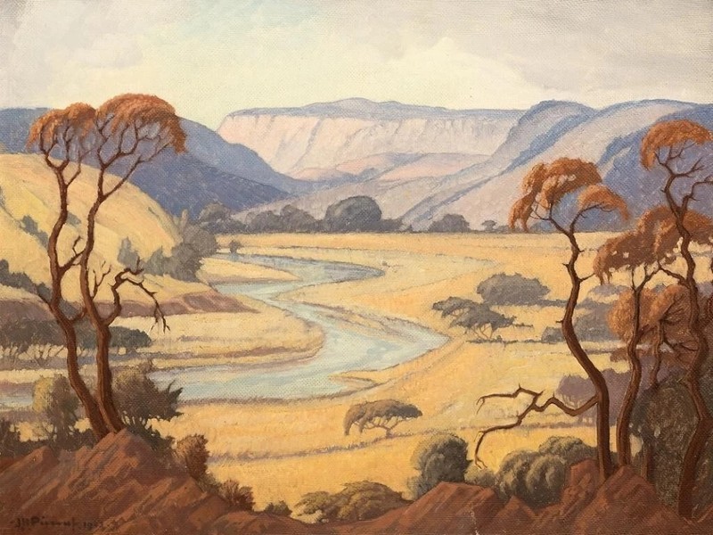 Elandsrivier J. H. Pierneef 1928 VINTAGE art print antique painting