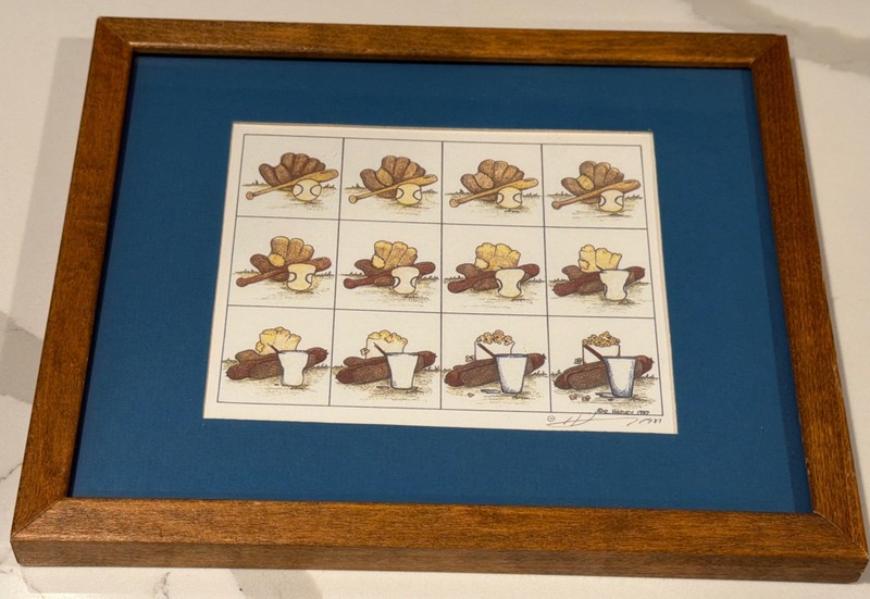 Vintage Signed E Halsey Transformations Sports Baseball – Framed 11×9