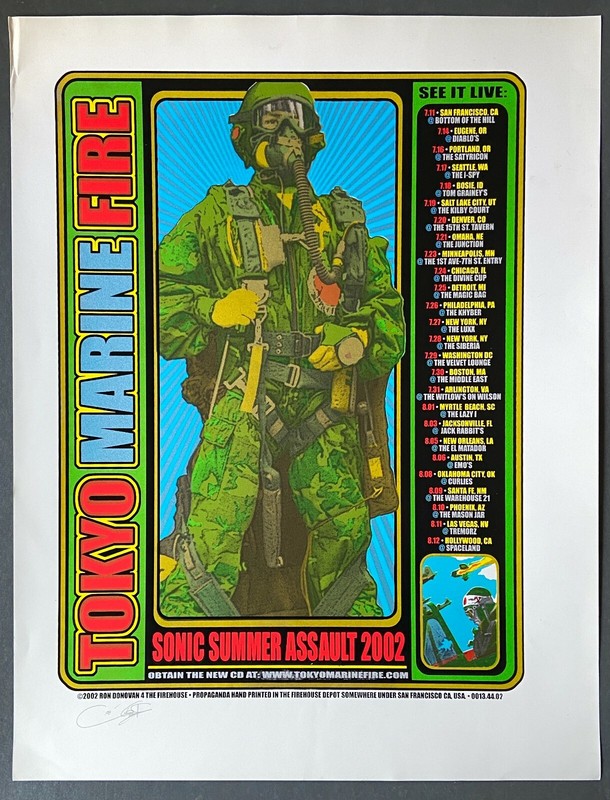 Tokyo Marine Fire: Tour, 2002 Poster, Signed by Ron Donovan