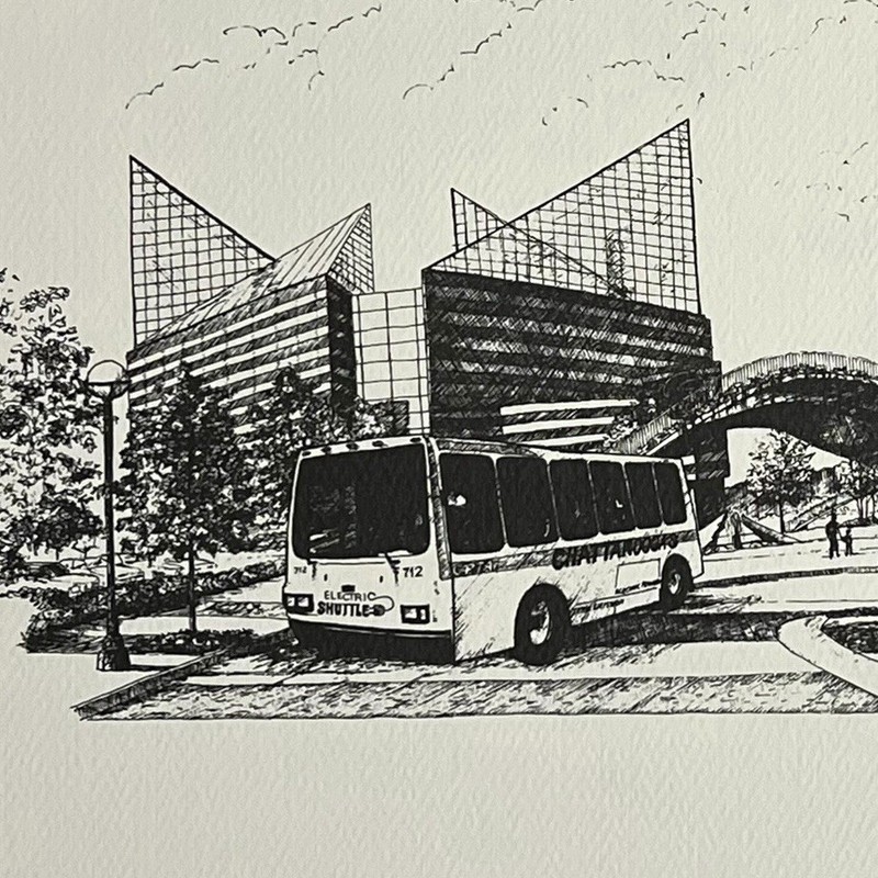 Cartas Electric Shuttle Chattanooga Tennessee Aquarium 1990's Jerry Pace 8.5x11 gallery