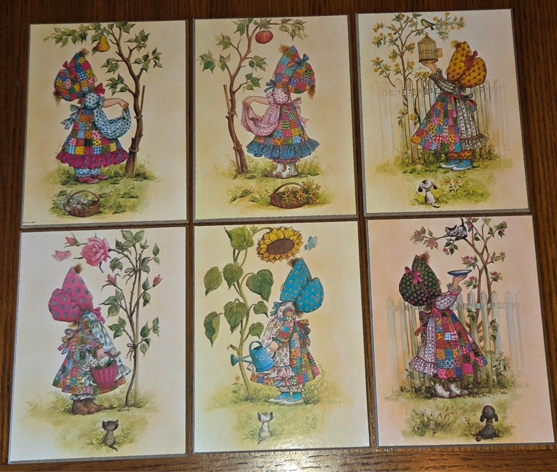 6 Vtg Hollie Hobbie Petticoats Pantaloons Bernard Picture Co 1970s Wall Plaques