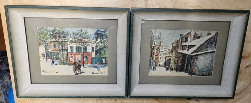 2 Maurice Utrillo prints, Frames: 10”x12”