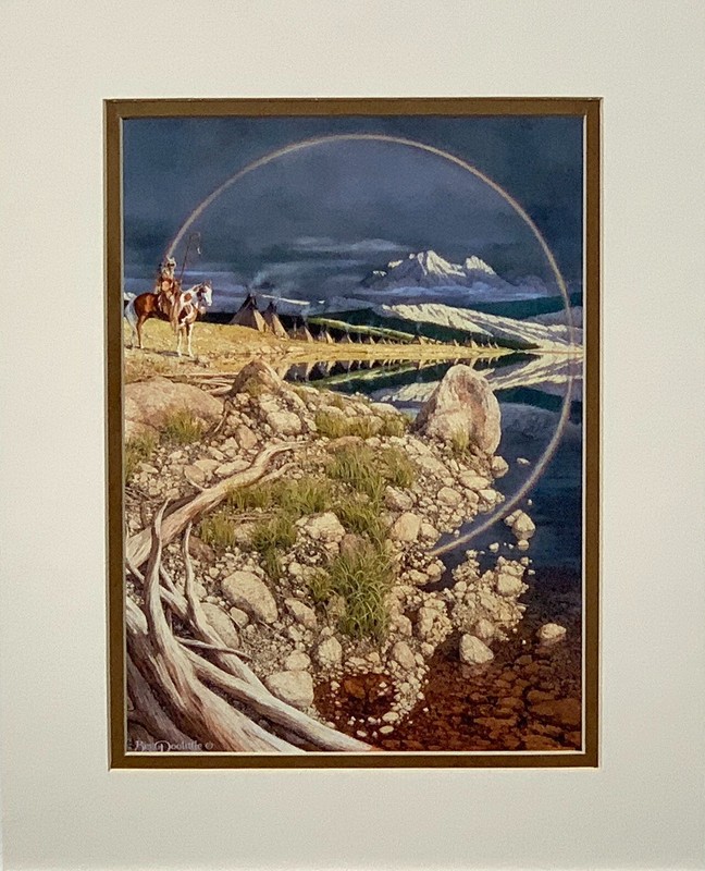Bev Doolittle The Sentinel Double Matted Art print fits a standard 8×10 frame