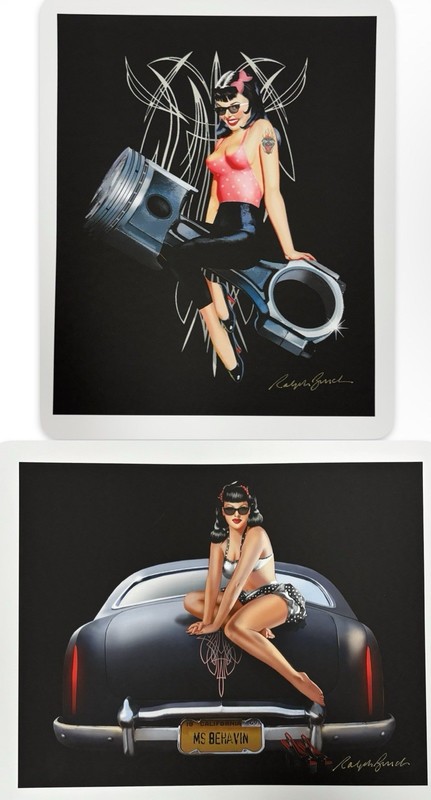 Ralph Burch - Signed Pin Up Hot Rod Print | Rockabilly Tattoo Car Art 11x14