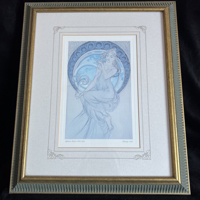 Alphonse Mucha ~ Painting 1898 ~ Art Print ~ Ornate Frame ~ Art Nouveau 47x40cm