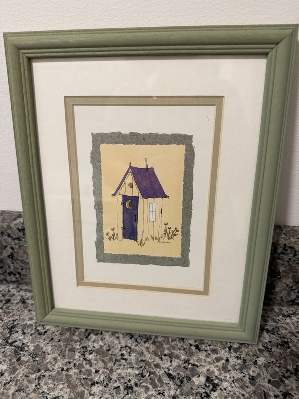 Basco Framed House Print, Matted Portrait Wall Art, New Jersey USA