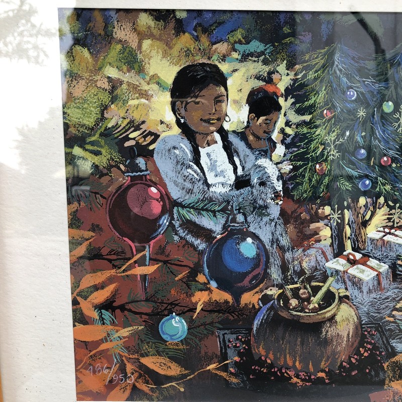 Mexican Artist Joel Islas Huitron Nativity Christmas Limited Serigraph 486/950 gallery