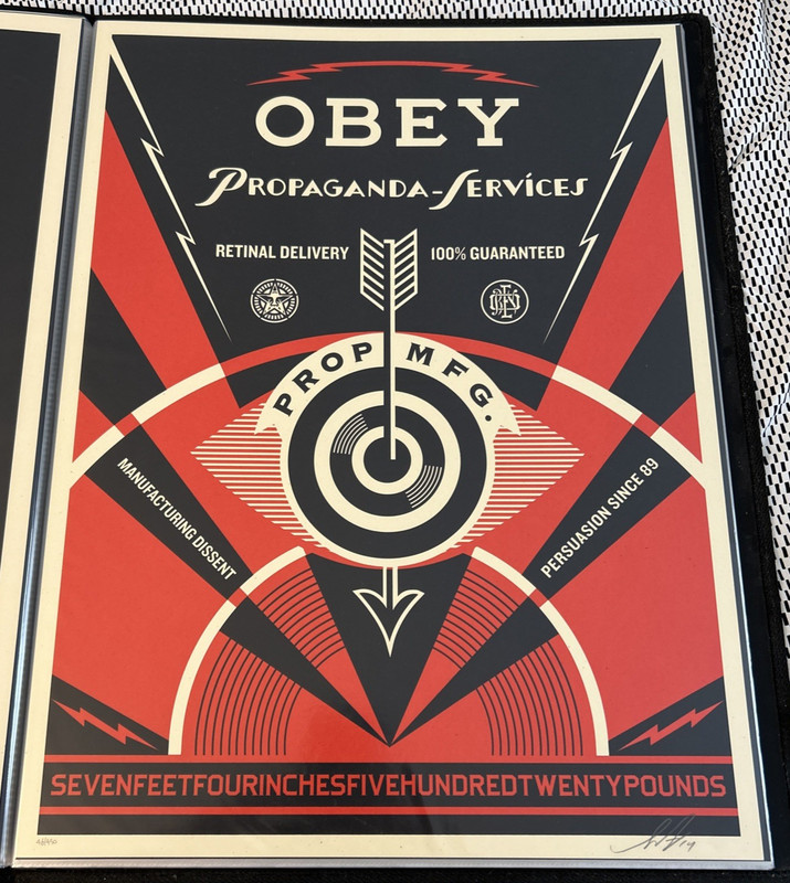 Shepard Fairey / Obey Giant Propaganda Services Eye 2014 Screen Print S/N Signed