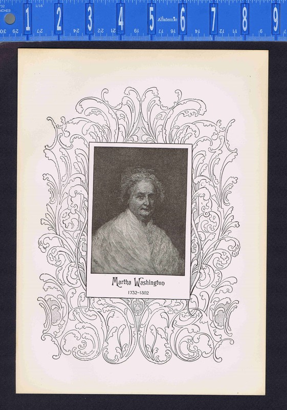 1895 Print Martha Washington – Former First Lady of the United States