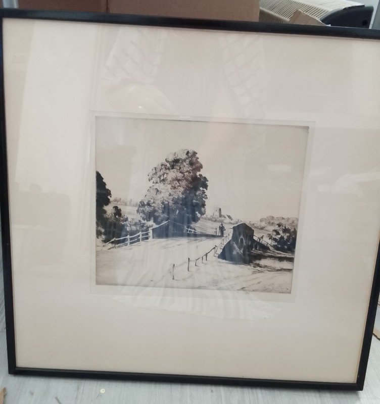 Martin Hardie (1875-1952) Signed Print – A Suffolk Bridge – 1923 ARTISTS PROOF