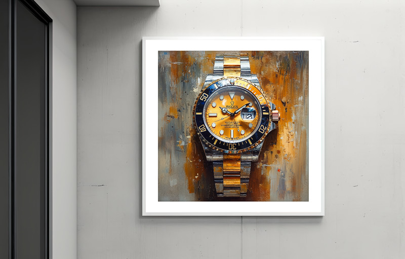 Rolex Watch Framed 24×24 Giclée Art Print Ltd 1/25 Signed COA Rombley V15