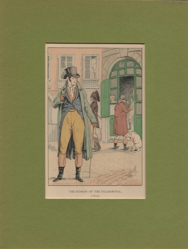 1898 Women’s History of French Fashion Watercolor Print #25