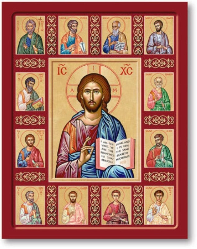 CHRIST THE TRUE VINE Icon PRINT 8x10 USA ULTRA SATIN CATHOLIC PRINT