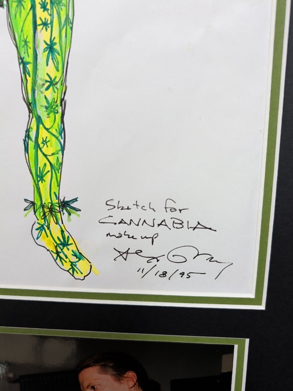 ALEX GREY "CANNABIA" HAND DRAWN SKETCH WITH SIGNED PHOTOS VERY RARE gallery
