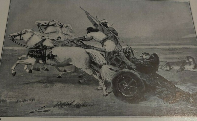1910 NIMROD THE HUNTER Bible Print Genesis Briton Riviere
