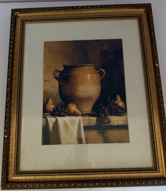 Loran Speck’s “Confit Jar With Pears & Grapes" Framed Print 23.5x19.5