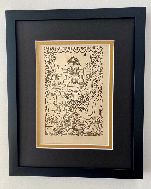 DIEGO RIVERA ORIGINAL 1938 SIGNED ON THE PLATE GRAVURE TO BE FRAMED AT 8X10 ^