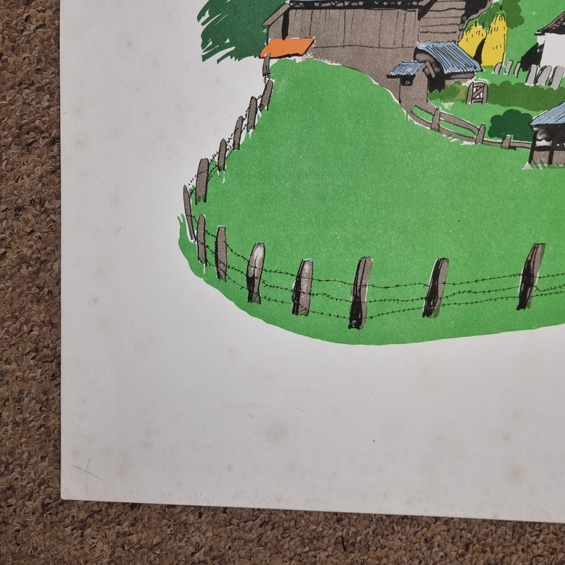 Paul Hogarth Unsigned Colour Print "Gsteig" From Curwen Archive gallery